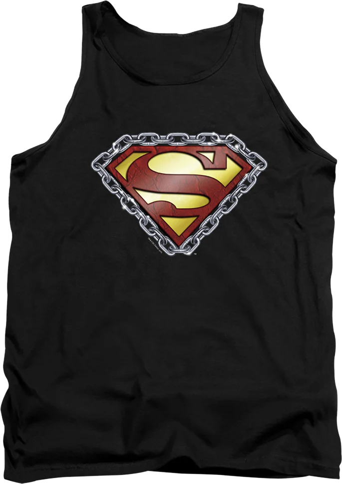 Chained Logo Superman Tank Top