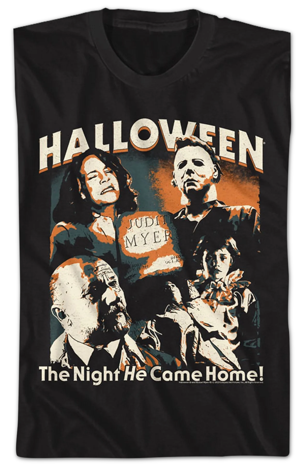 Character Collage Halloween T-Shirt - Image 2