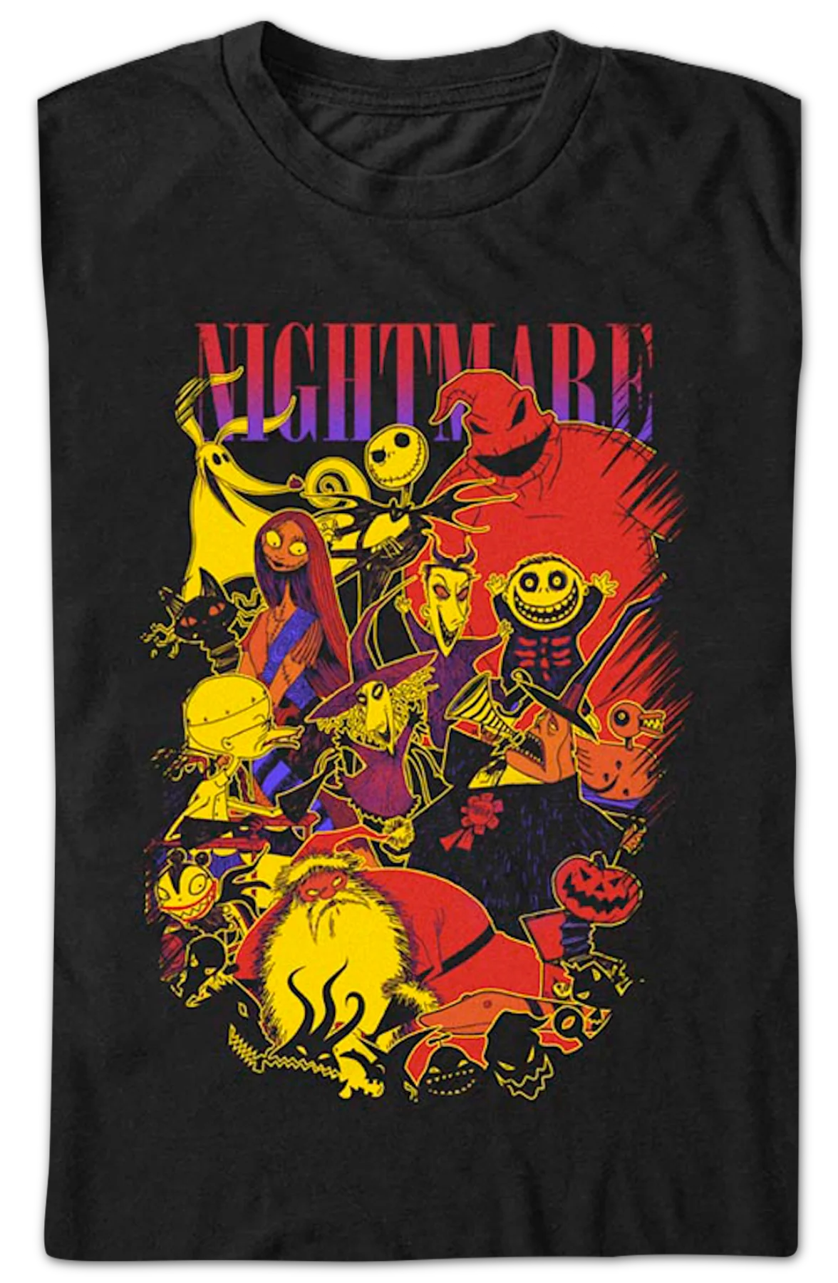 Character Collage Nightmare Before Christmas T-Shirt - Image 2