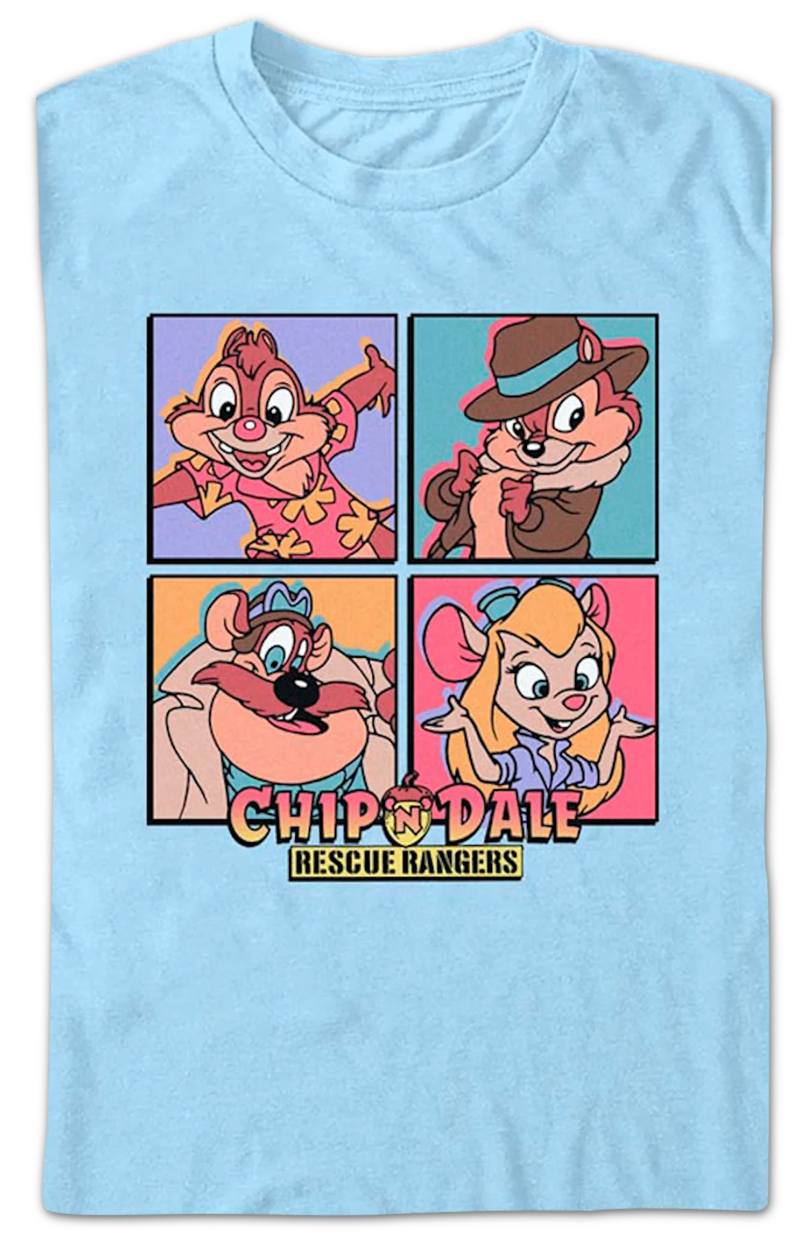 Character Squares Chip 'n Dale Rescue Rangers T-Shirt - Image 2