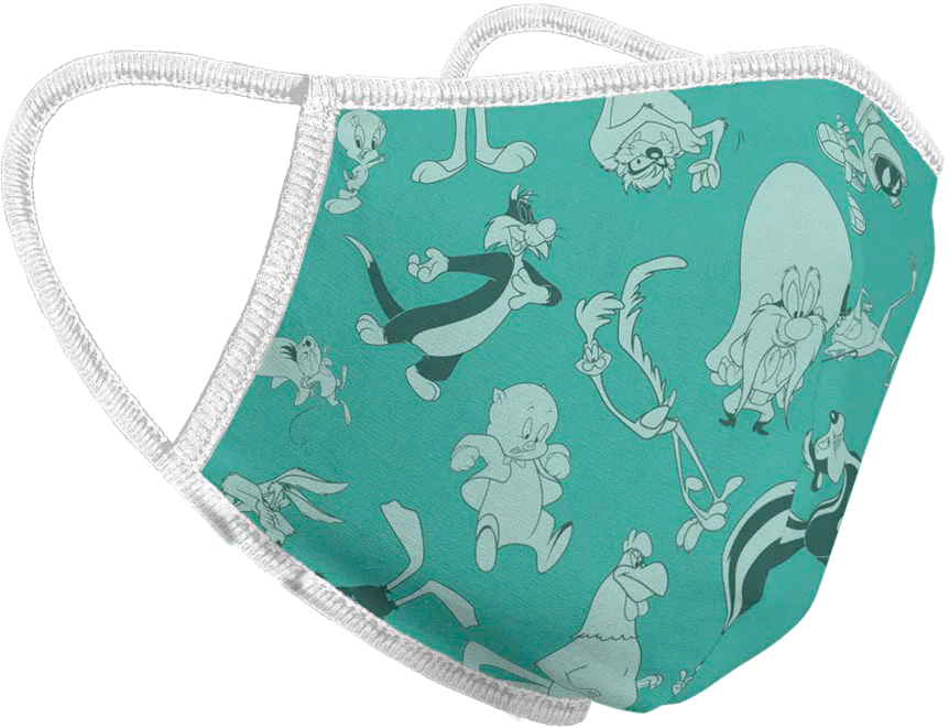 Characters Collage Looney Tunes Face Mask
