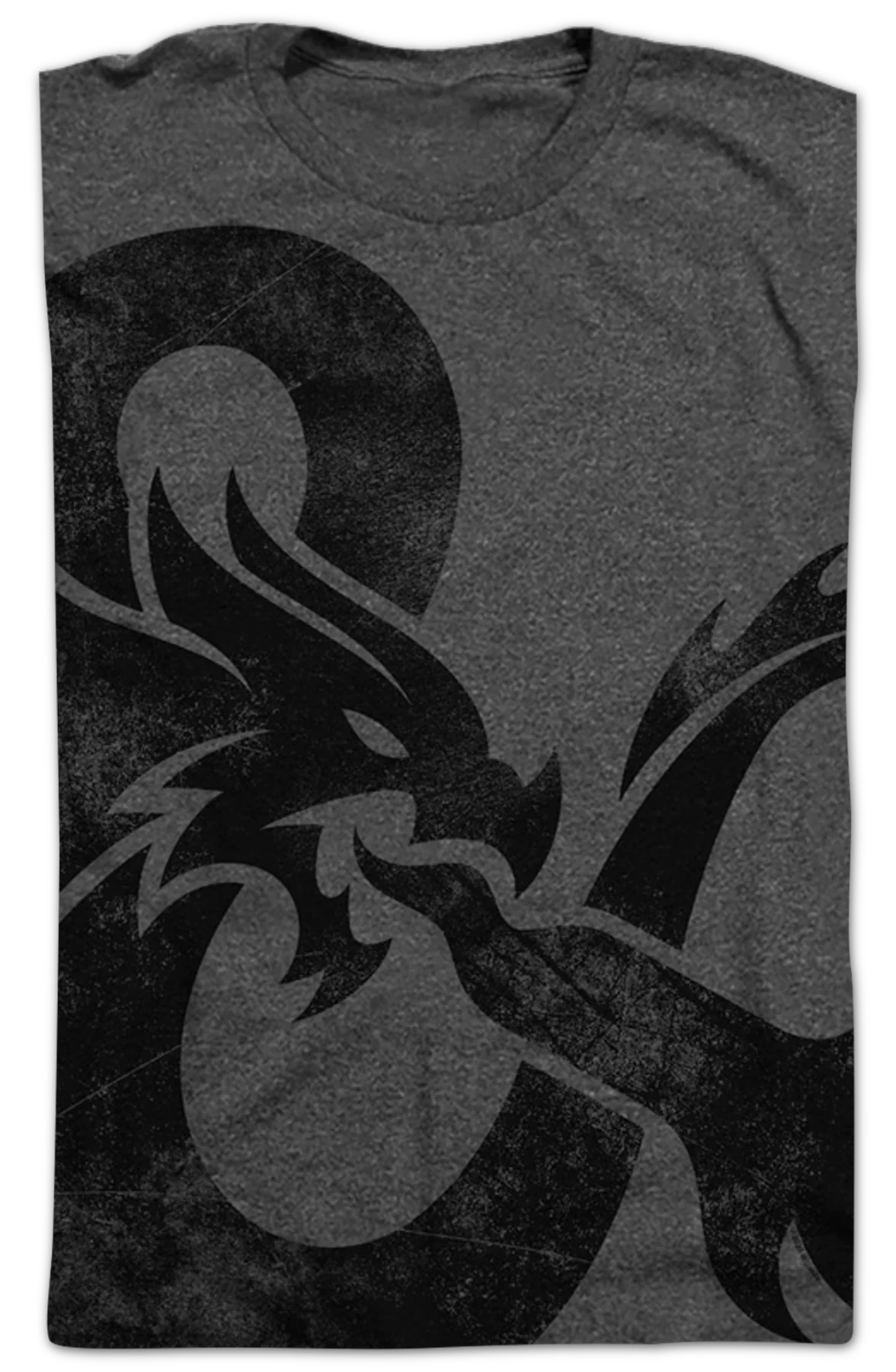 Charcoal Big Print Logo Dungeons & Dragons T-Shirt - Image 2