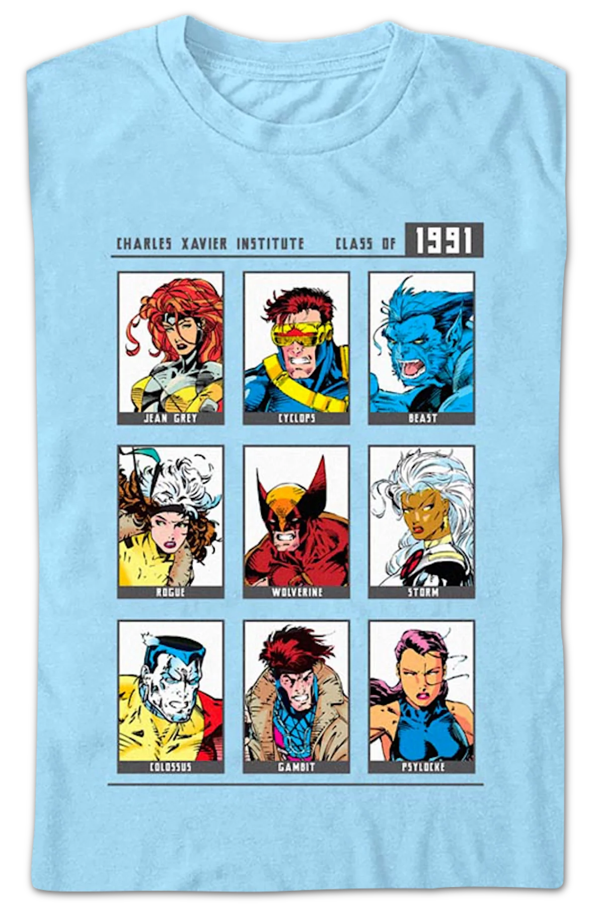 Charles Xavier Institute Class Of 1991 Marvel Comics T-Shirt - Image 2