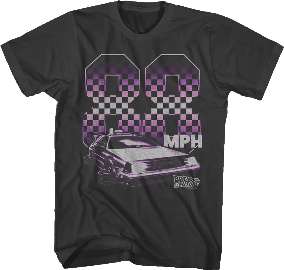 Checkerboard 88 MPH Back To The Future T-Shirt