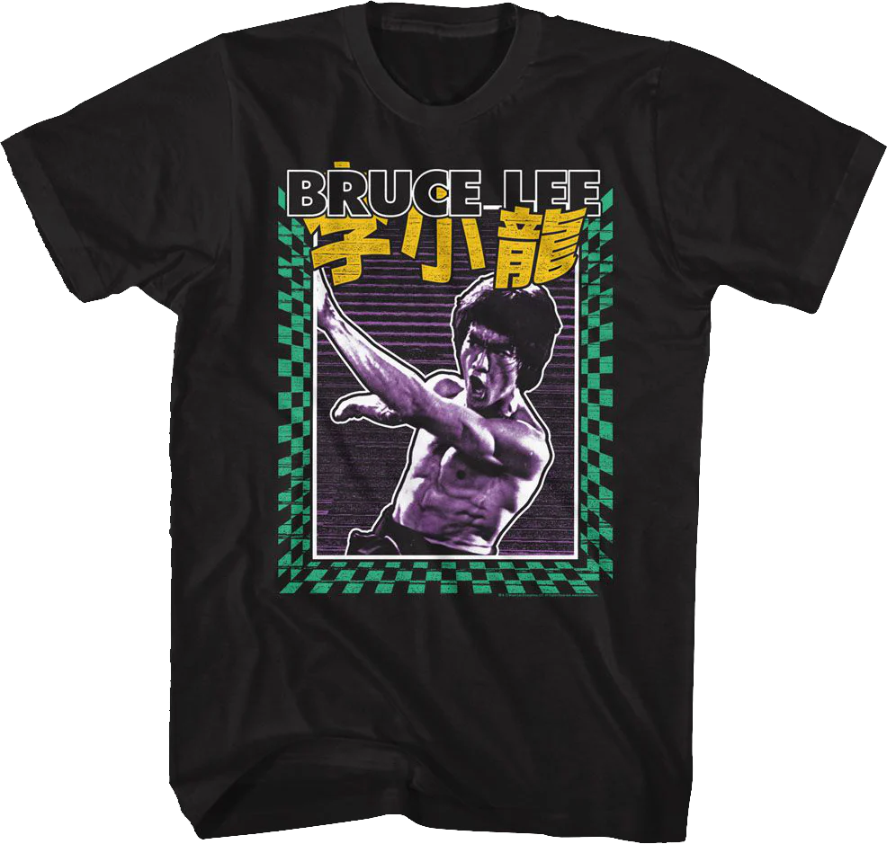 Checkerboard Strike Bruce Lee T-Shirt