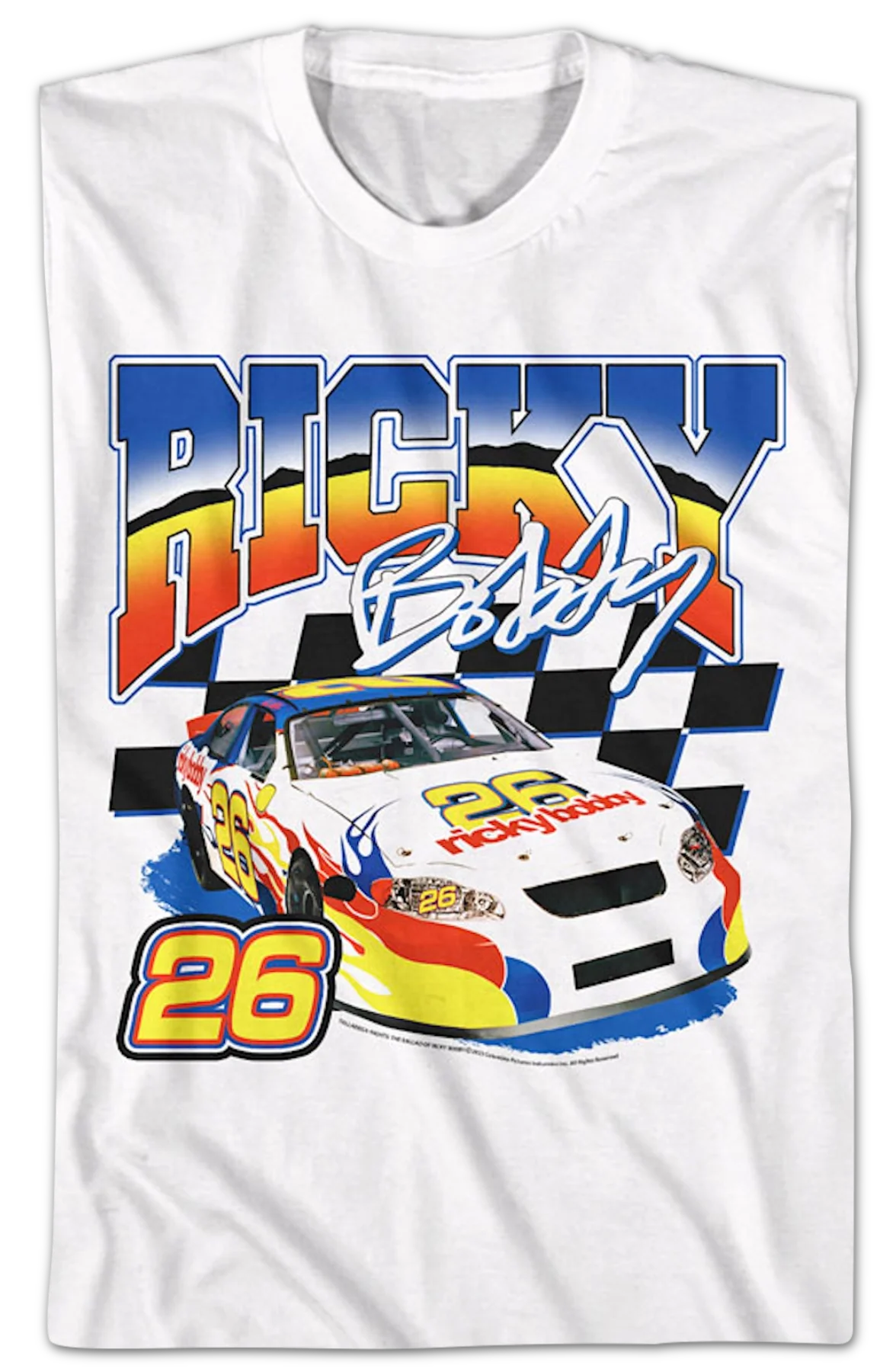 Checkered Flag Talladega Nights The Ballad Of Ricky Bobby T-Shirt - Image 2