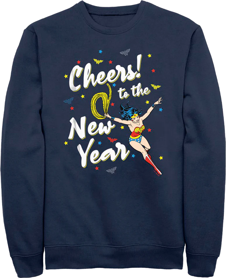 Cheers to the New Year Wonder Woman DC Comics Sweatshirt