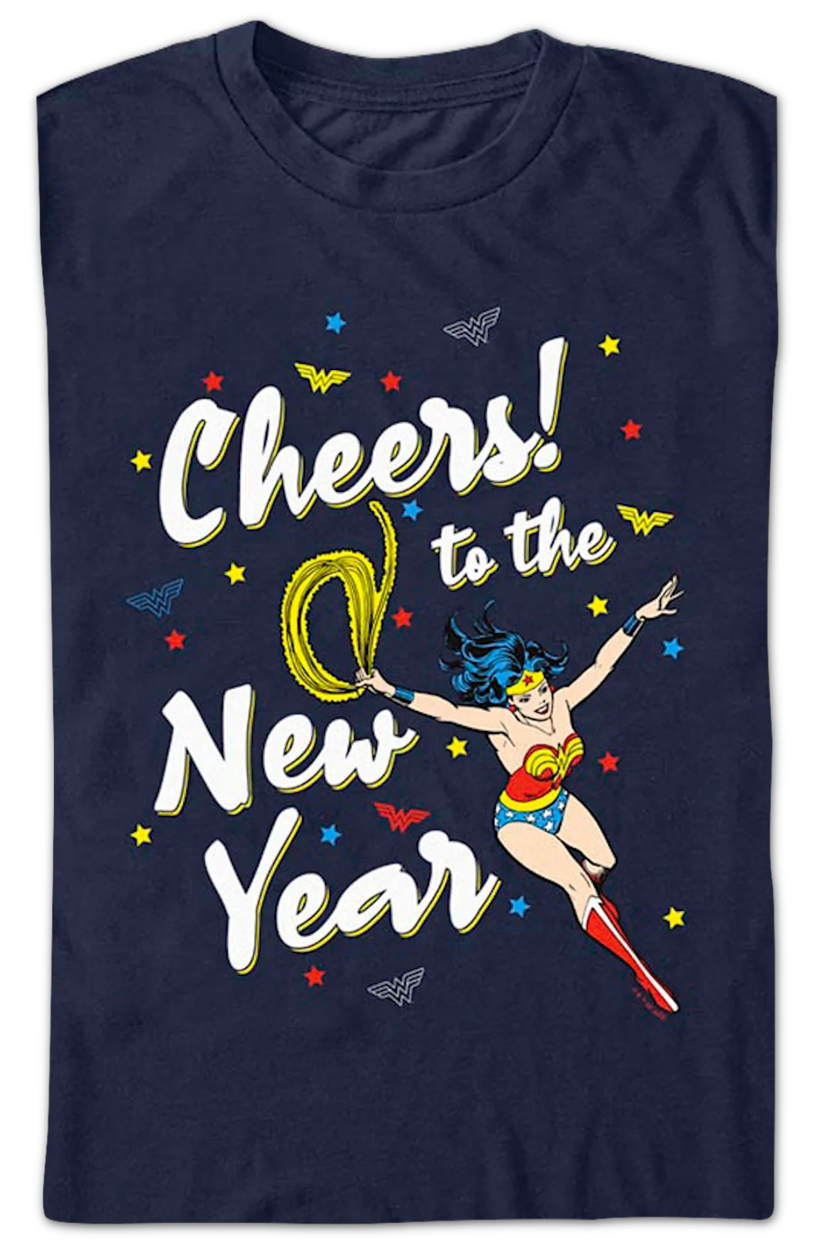 Cheers to the New Year Wonder Woman DC Comics T-Shirt - Image 2