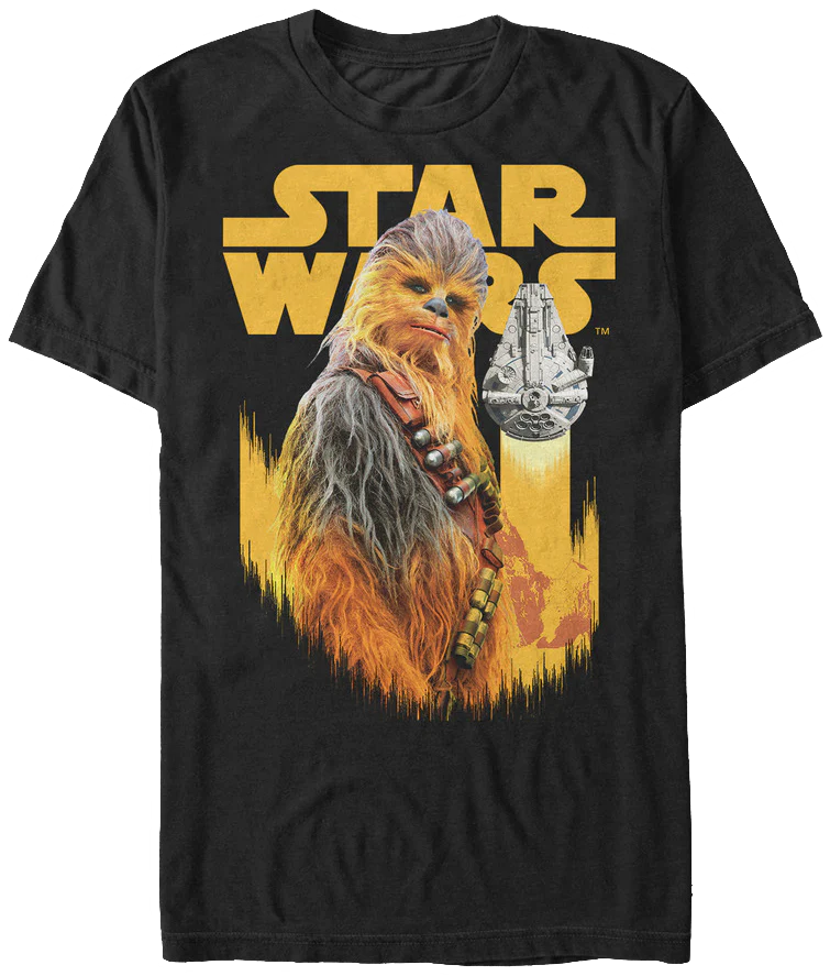 Chewbacca and Millennium Falcon Solo Star Wars T-Shirt