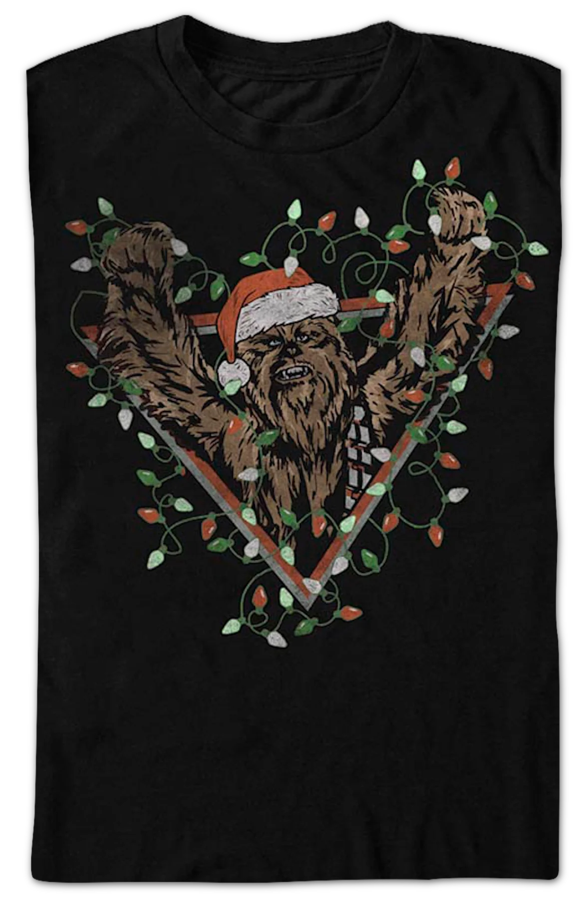 Chewbacca Christmas Lights Star Wars T-Shirt - Image 2