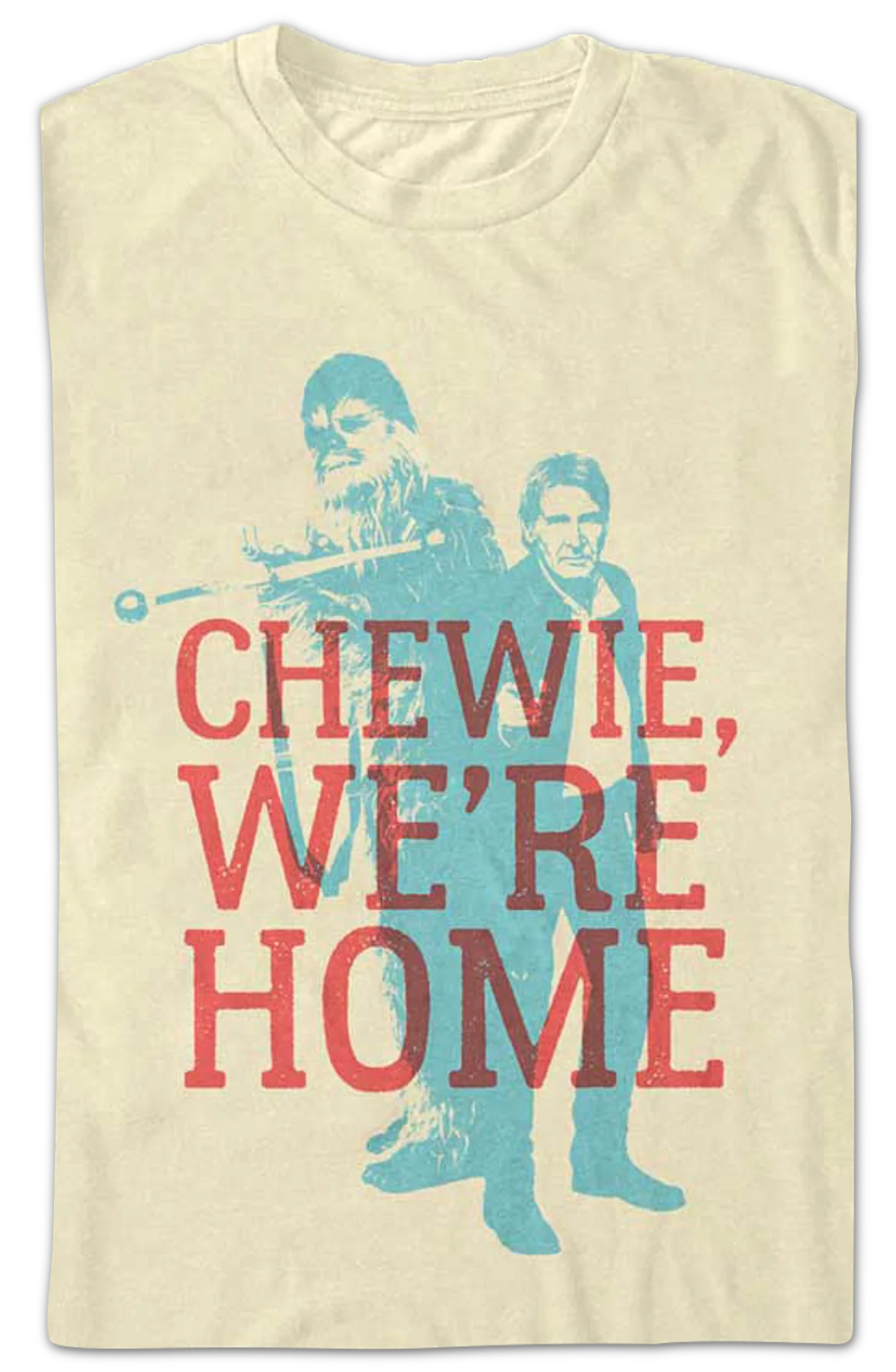 Chewie We're Home Star Wars The Force Awakens T-Shirt - Image 2