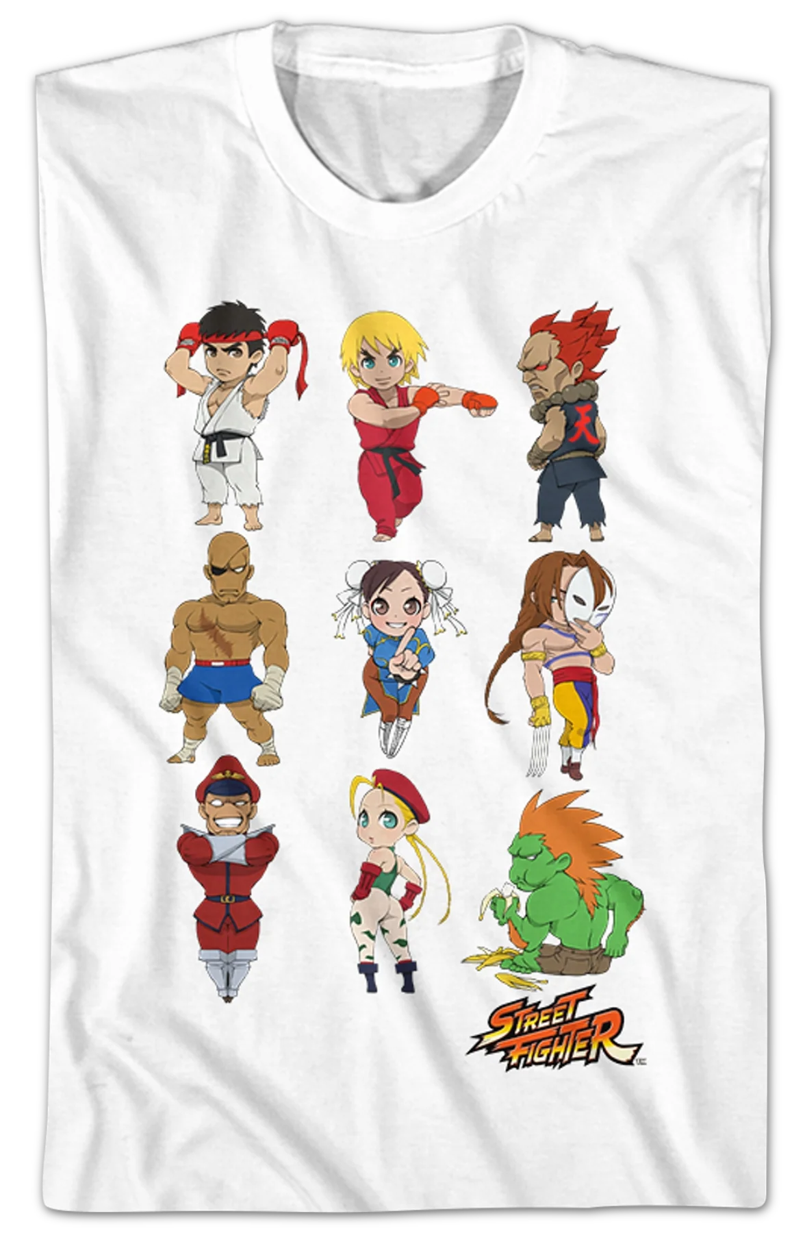 Chibi Action Poses Street Fighter T-Shirt - Image 2