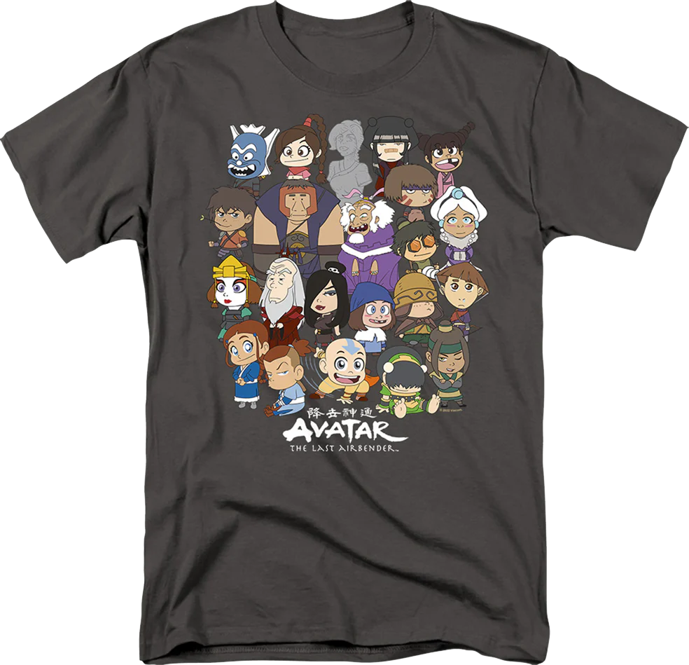 Chibi Group Photo Avatar The Last Airbender T-Shirt