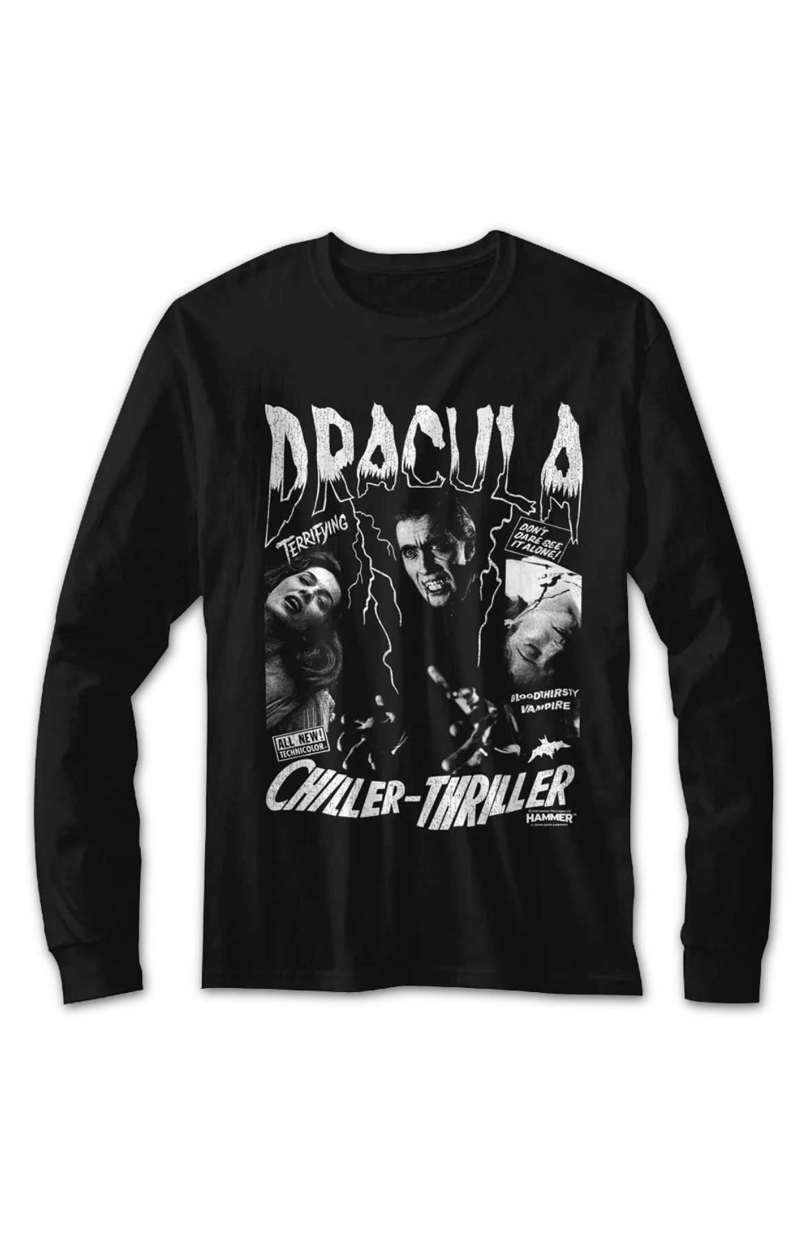 Chiller-Thriller Dracula Hammer Films Long Sleeve Shirt - Image 2
