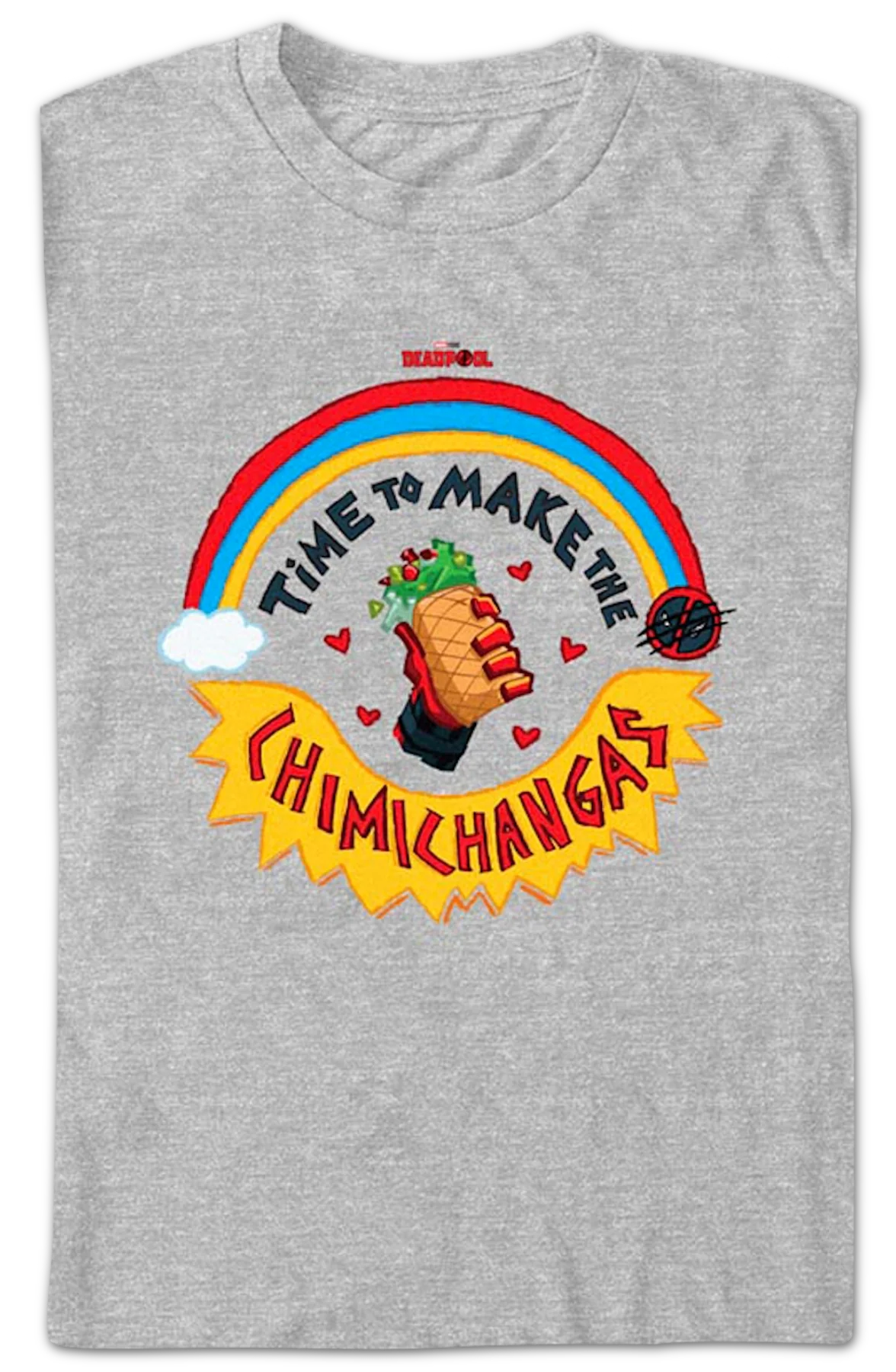 Chimichangas Rainbow Deadpool Marvel Comics T-Shirt - Image 2