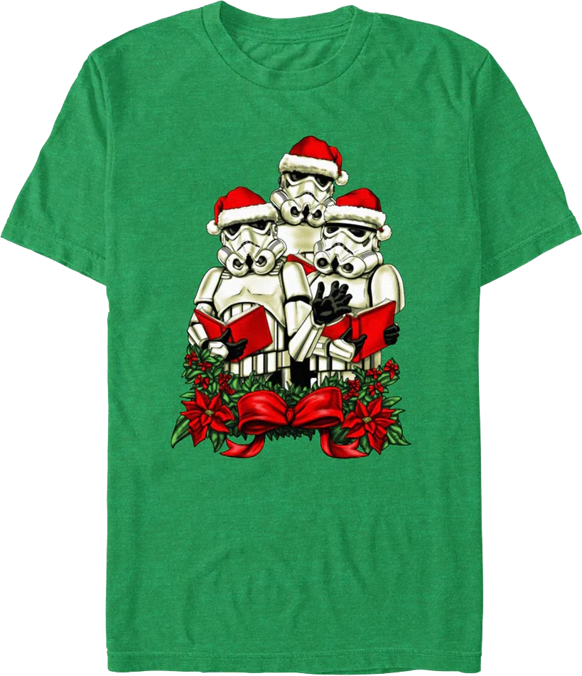 Christmas Caroling Stormertroopers Star Wars T-Shirt