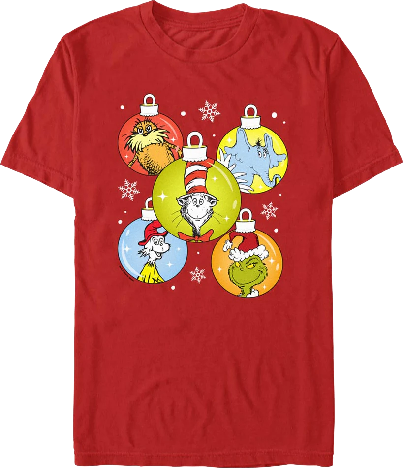 Christmas Ornaments Dr. Seuss T-Shirt