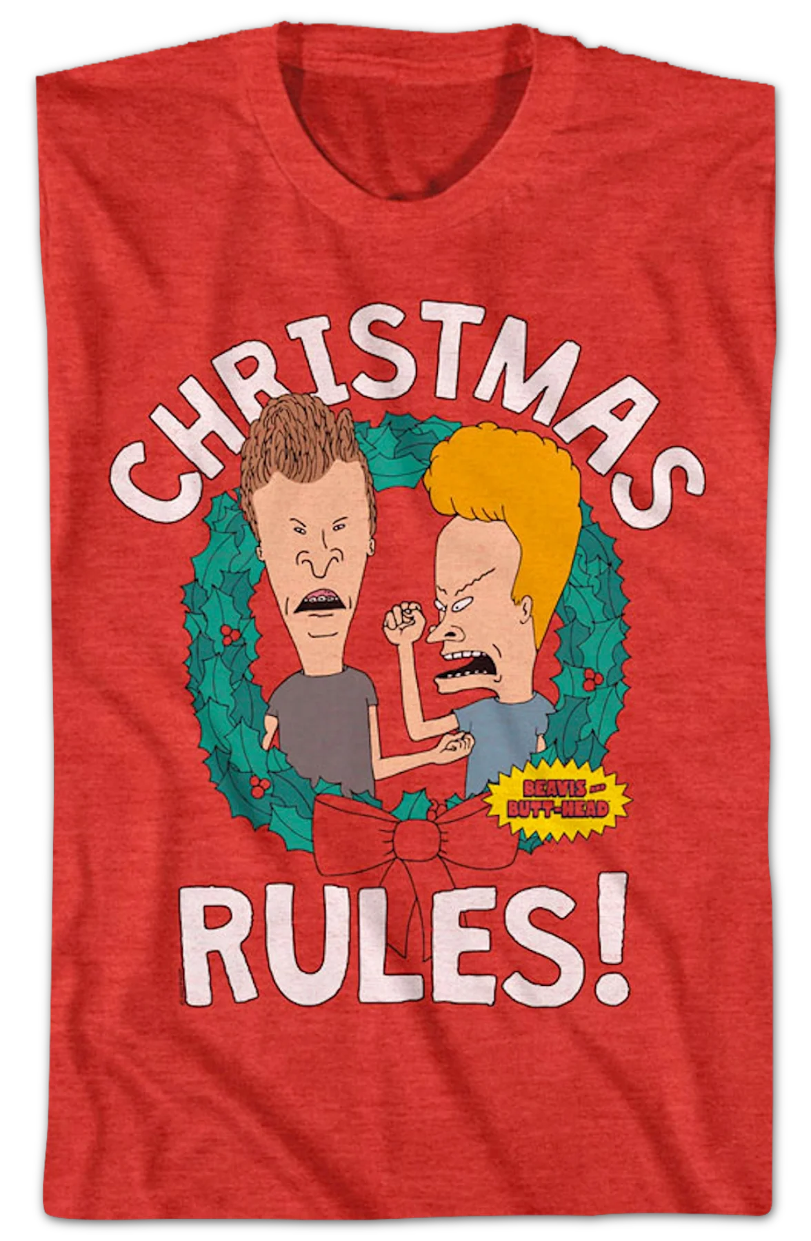Christmas Rules Beavis And Butt-Head T-Shirt - Image 2