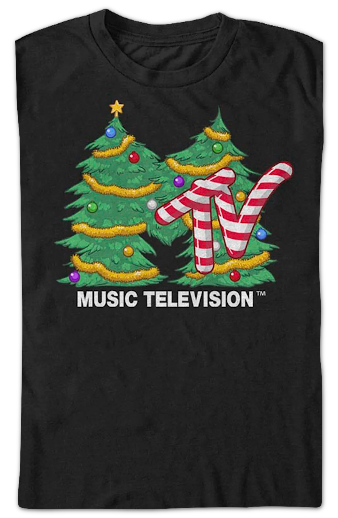 Christmas Tree Logo MTV T-Shirt - Image 2