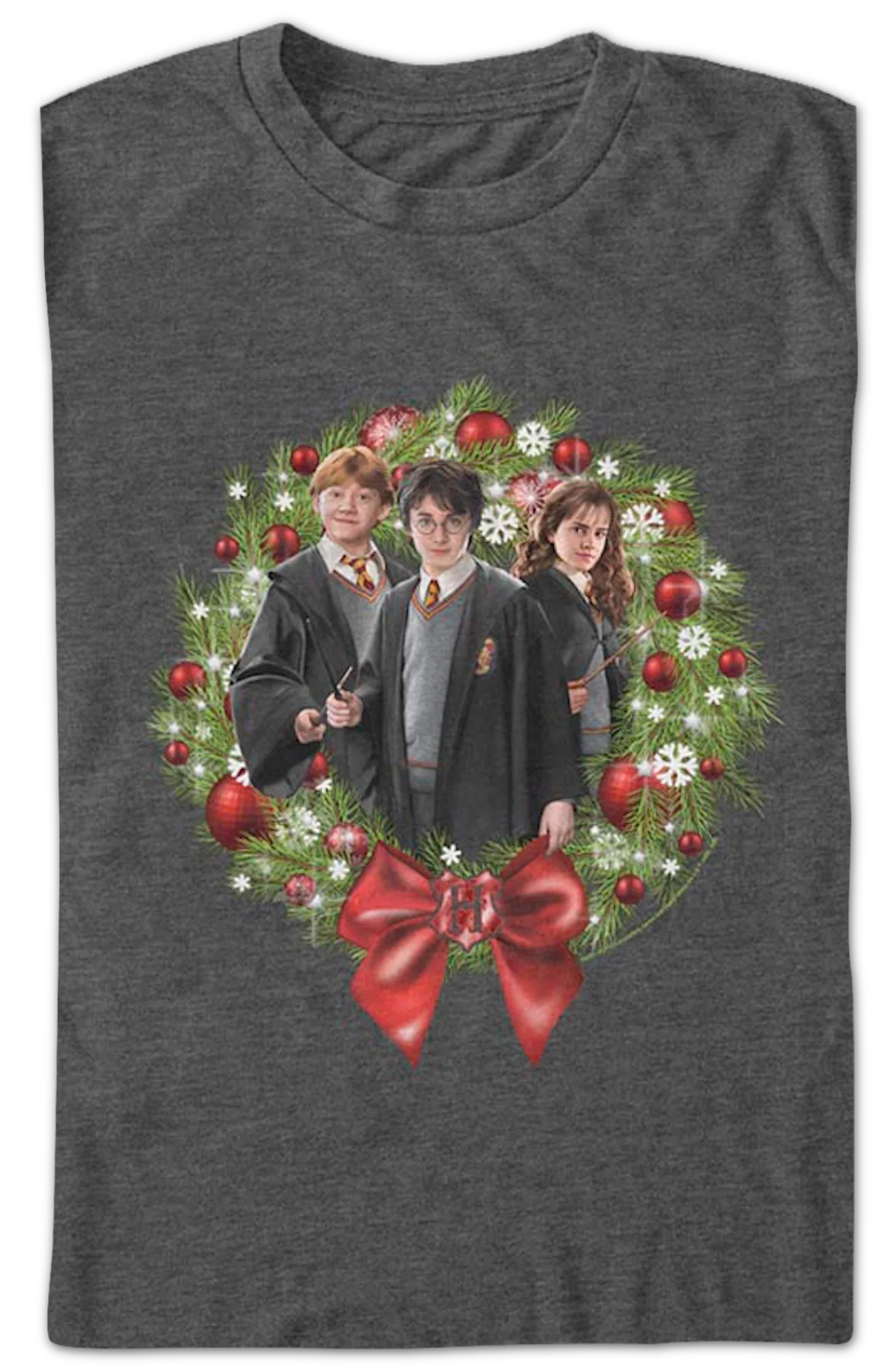 Christmas Wreath Harry Potter T-Shirt - Image 2