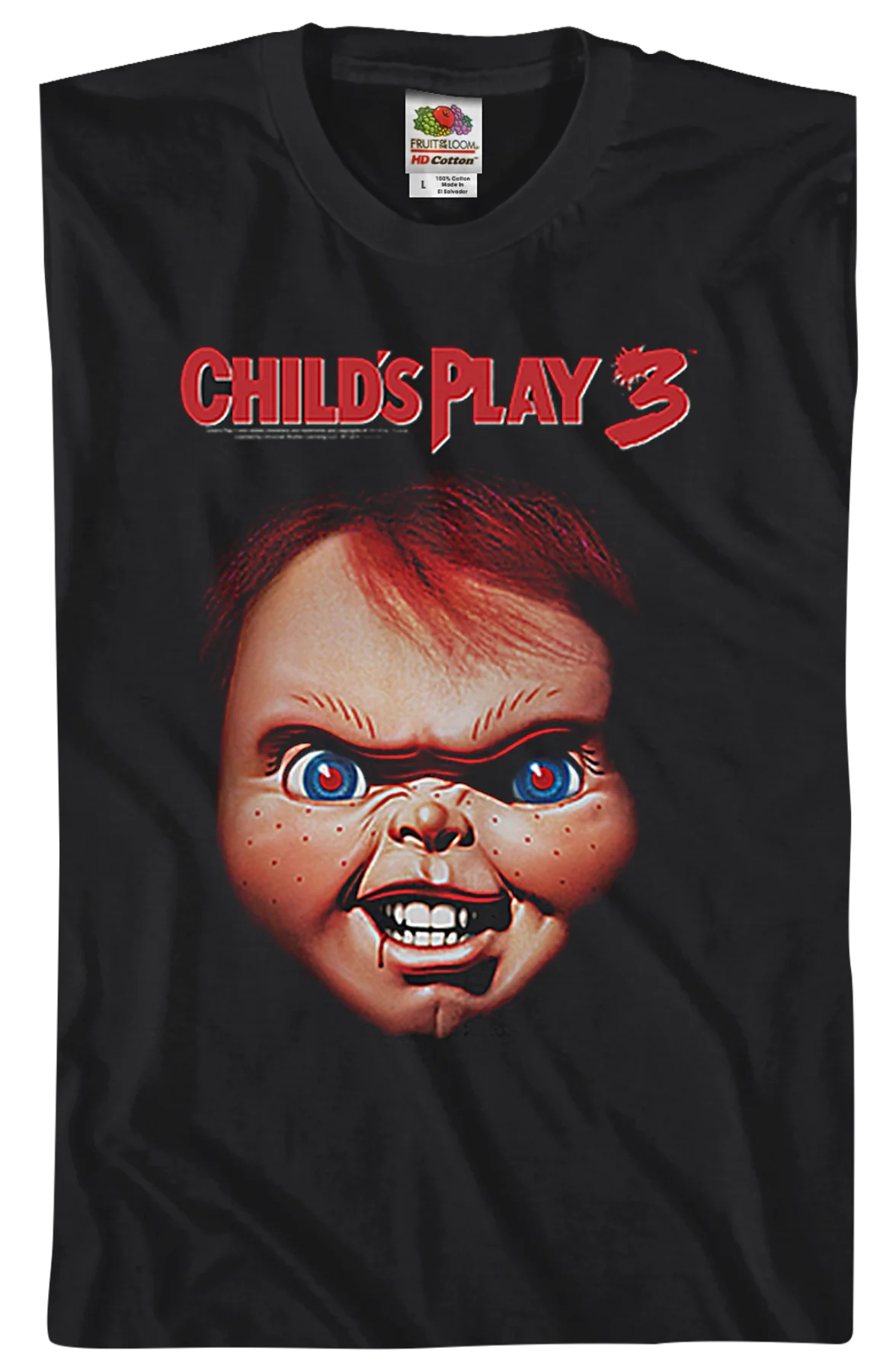 Chucky's Face Child's Play 3 T-Shirt - Image 2