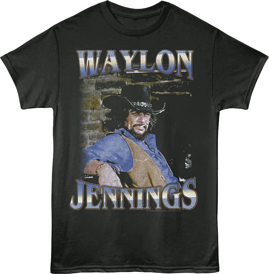 Cigarette Waylon Jennings T-Shirt