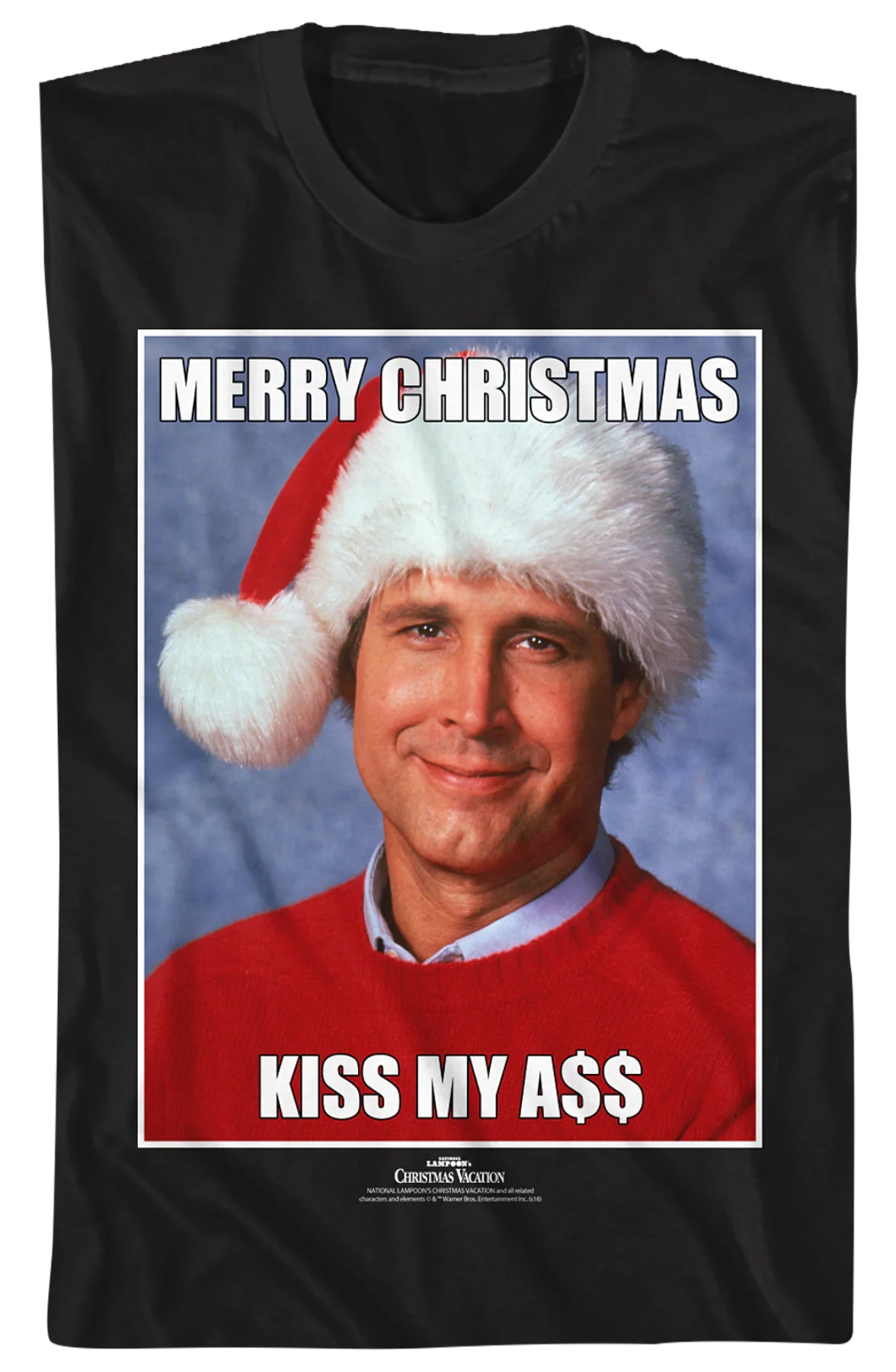 Clark Griswold Kiss My Ass Christmas Vacation T-Shirt - Image 2
