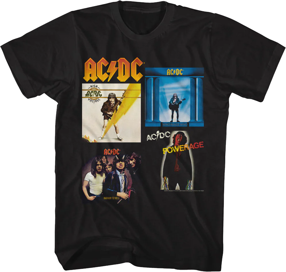 Classic Albums Collage ACDC Shirt