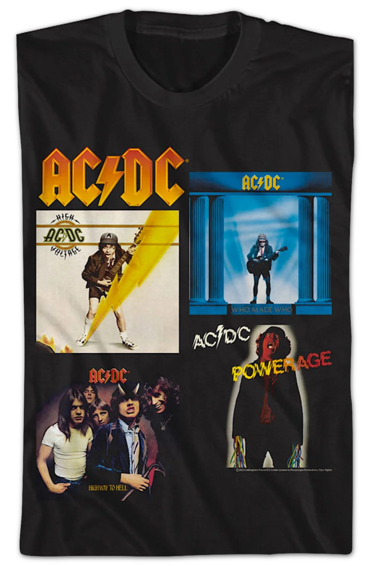 Classic Albums Collage ACDC Shirt - Image 2