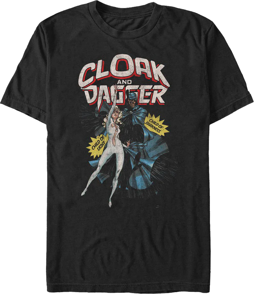Cloak And Dagger Action Poses Marvel Comics T-Shirt