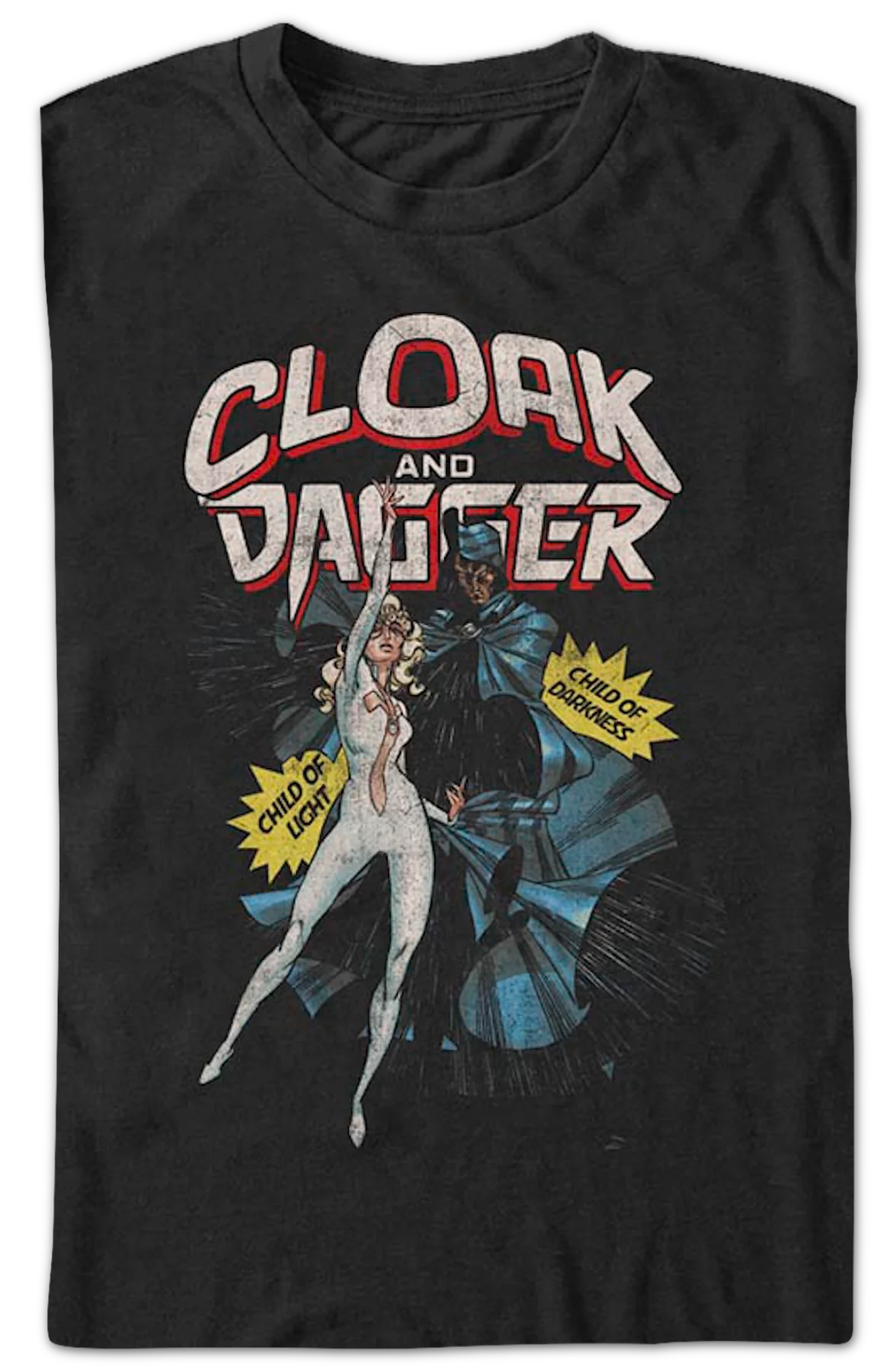 Cloak And Dagger Action Poses Marvel Comics T-Shirt - Image 2