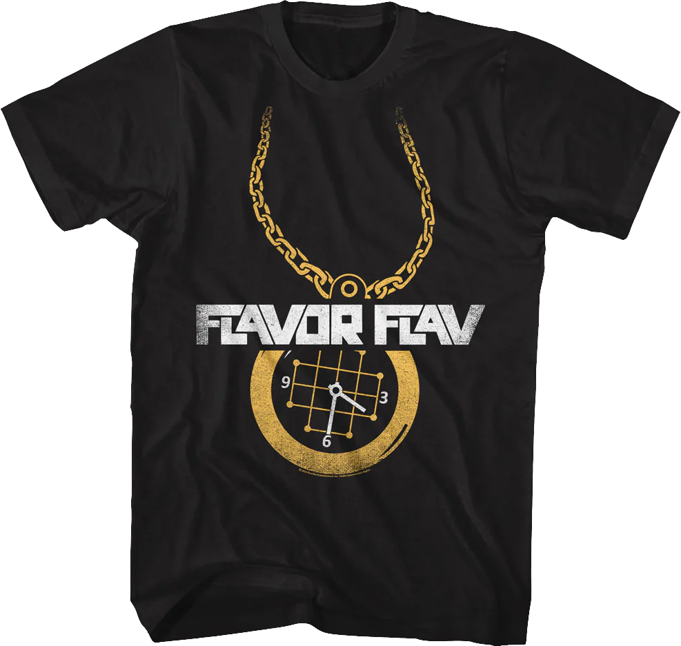 Clock Necklace Flavor Flav T-Shirt