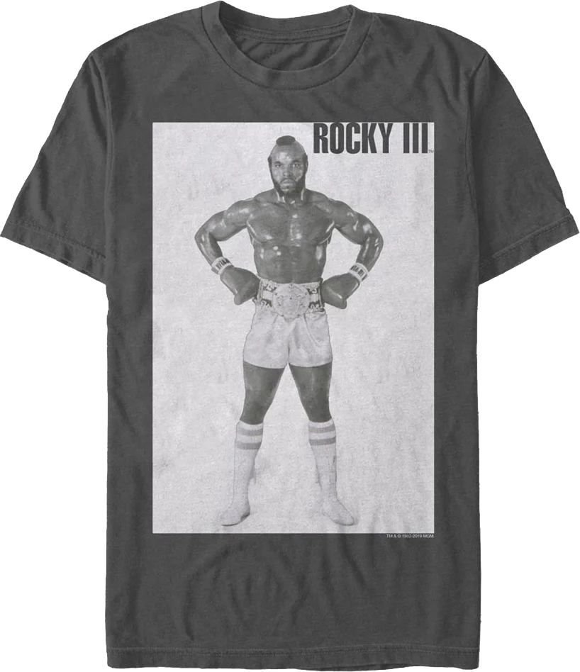 Clubber Lang Black & White Photo Rocky III T-Shirt