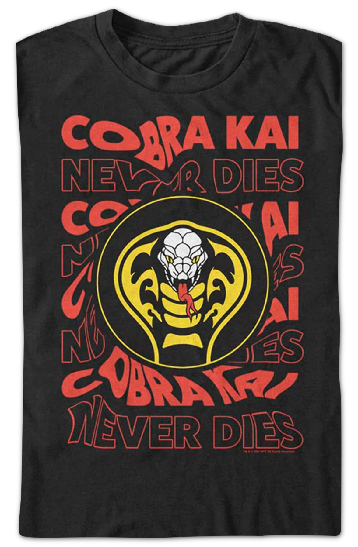Cobra Kai Never Dies T-Shirt - Image 2