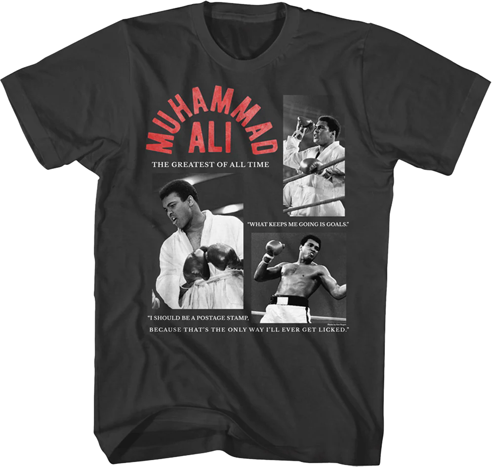 Collage And Quotes Muhammad Ali T-Shirt