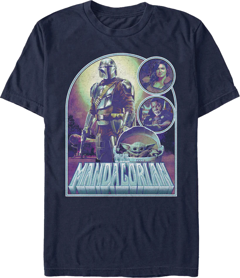 Collage Poster The Mandalorian Star Wars T-Shirt
