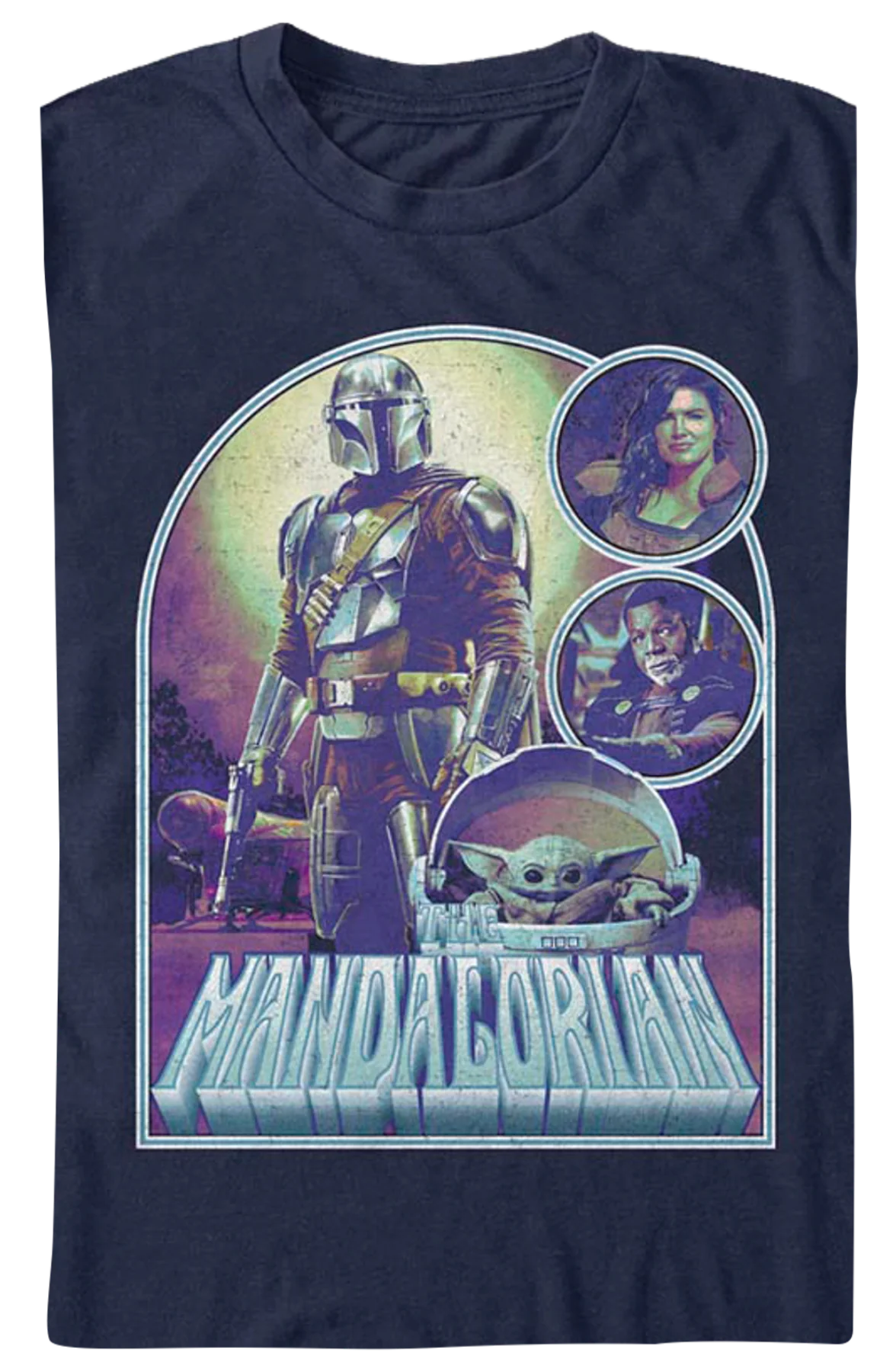 Collage Poster The Mandalorian Star Wars T-Shirt - Image 2