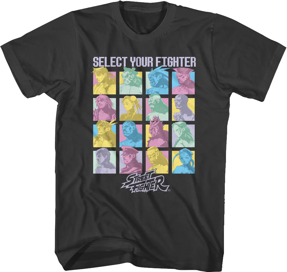Colorful Selection Street Fighter T-Shirt