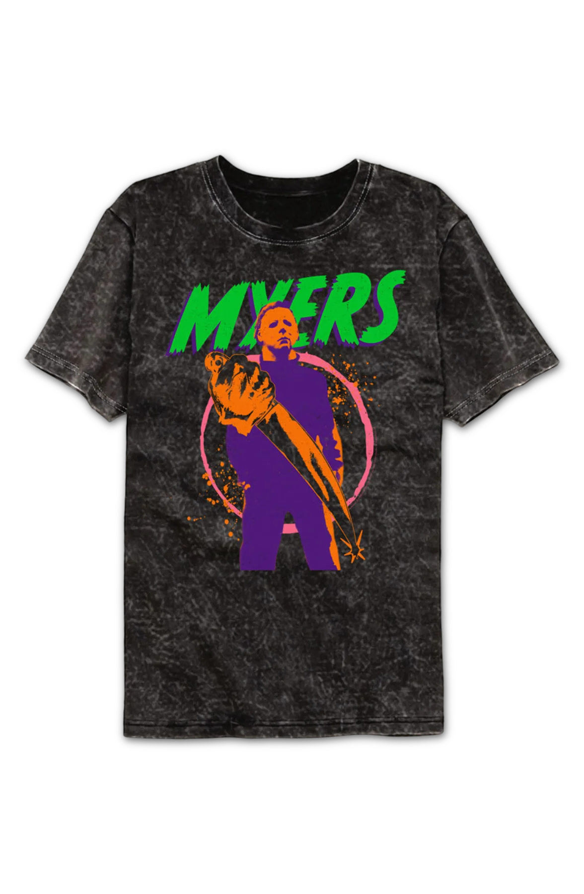 Colorful Shape Halloween Mineral Wash T-Shirt - Image 2