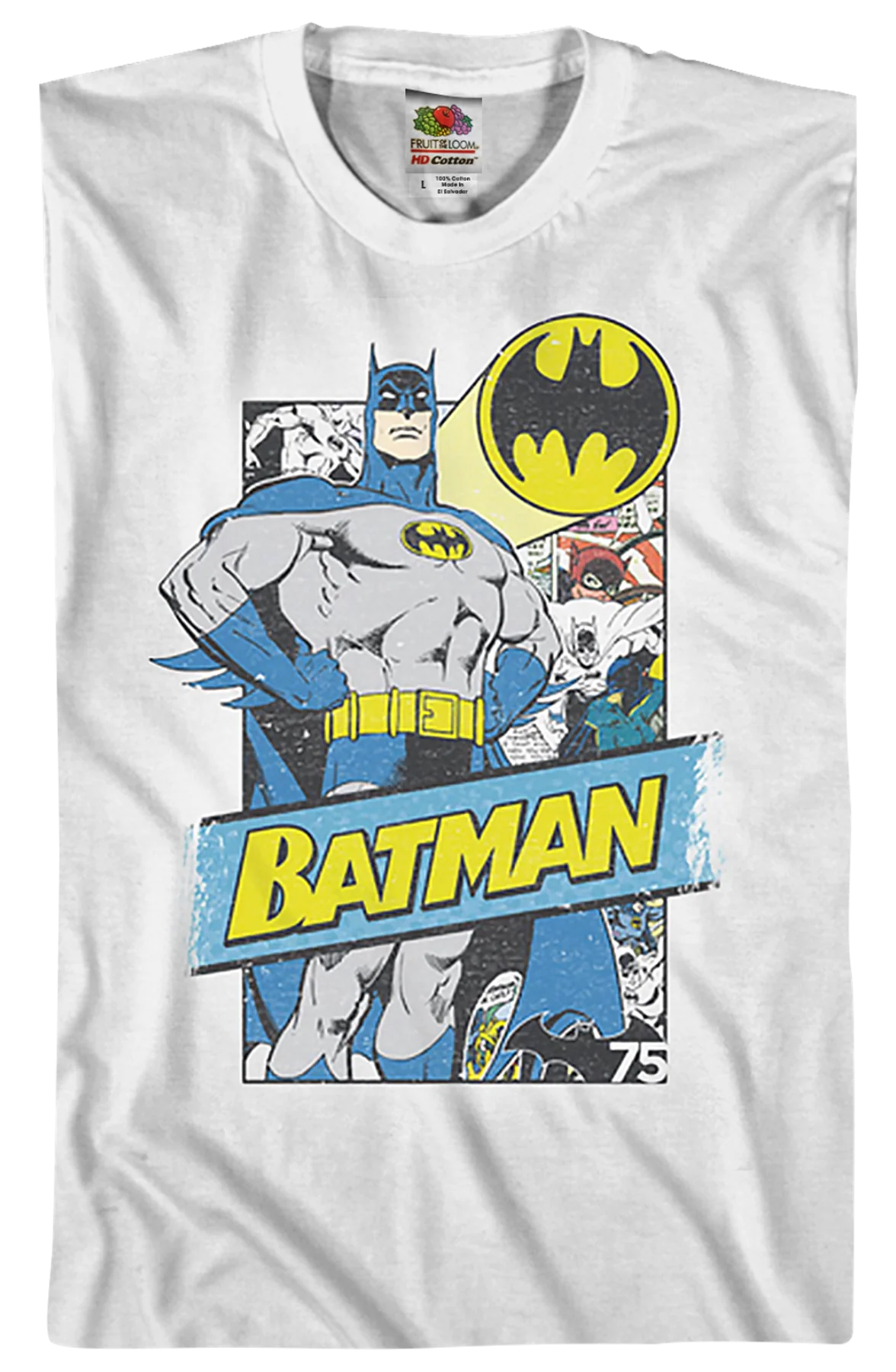 Comic Background Batman T-Shirt - Image 2