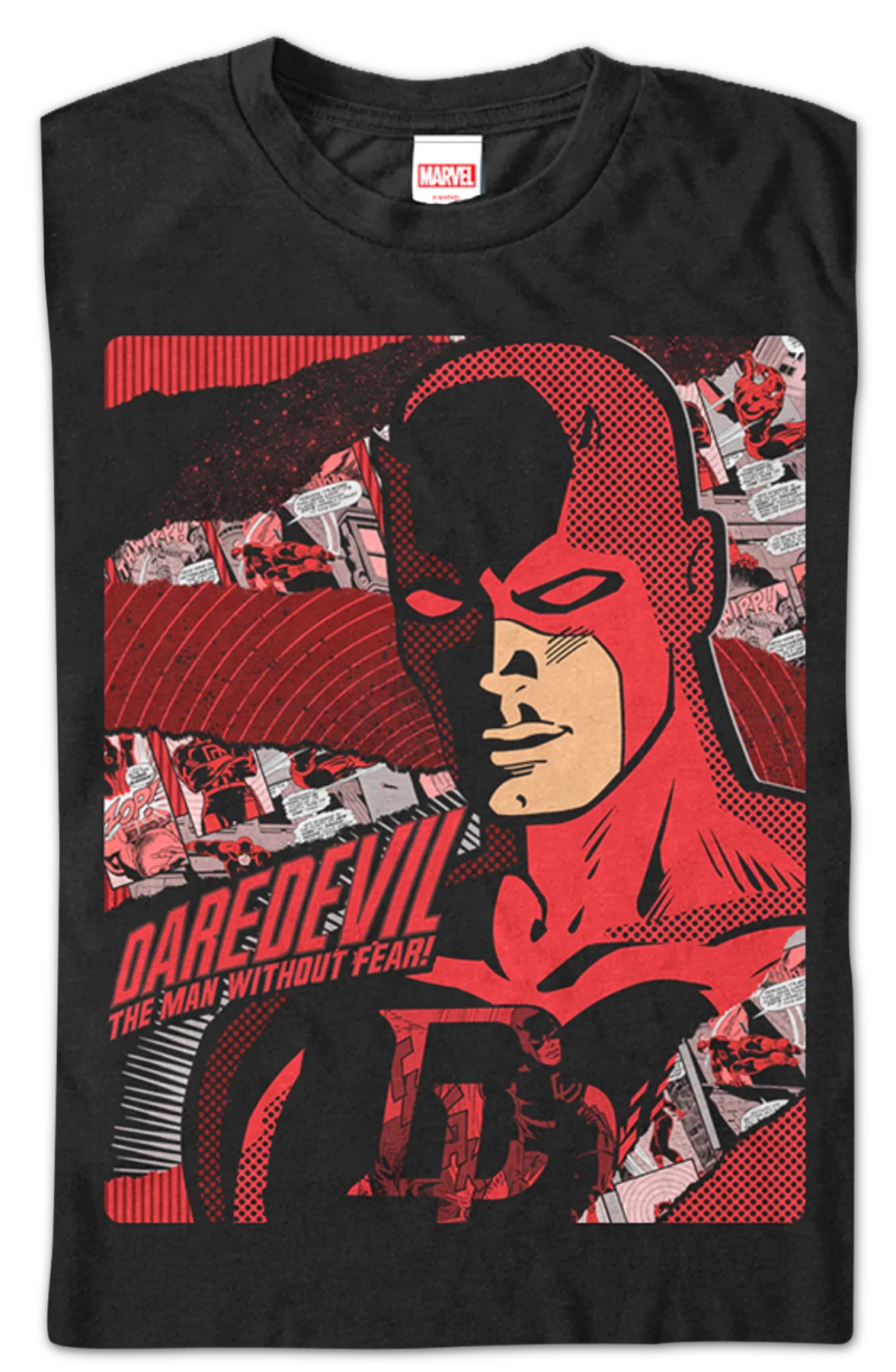 Comic Background Daredevil T-Shirt - Image 2