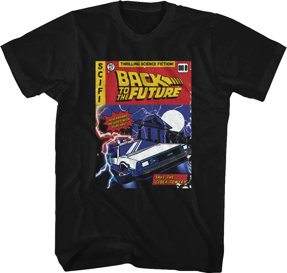 Comic Book Cover Back To The Future T-Shirt