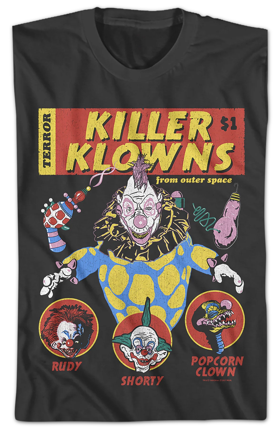 Comic Book Cover Killer Klowns From Outer Space T-Shirt - Image 2