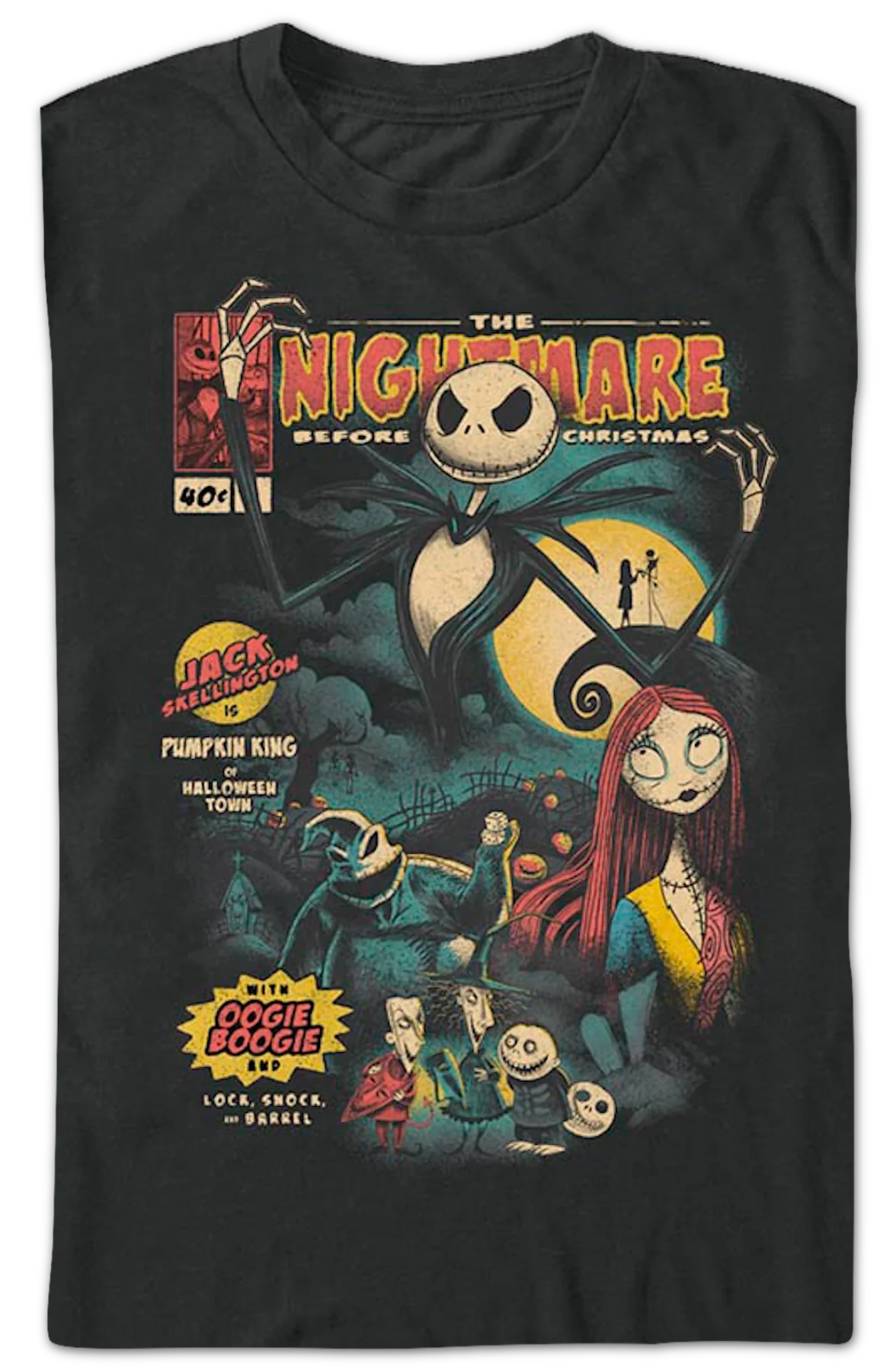 Comic Book Cover Nightmare Before Christmas T-Shirt - Image 2