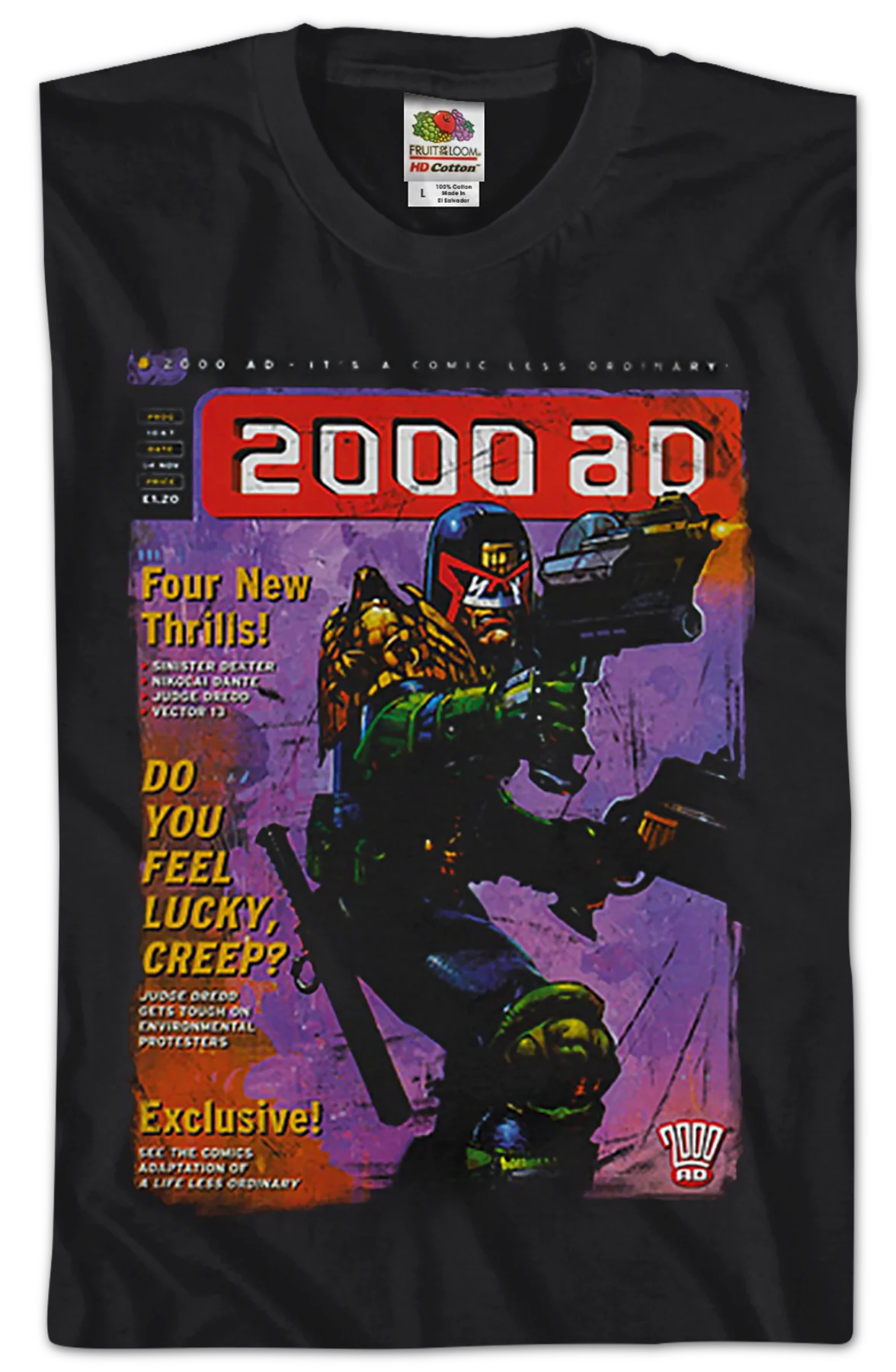 Comic Cover Judge Dredd T-Shirt - Image 2