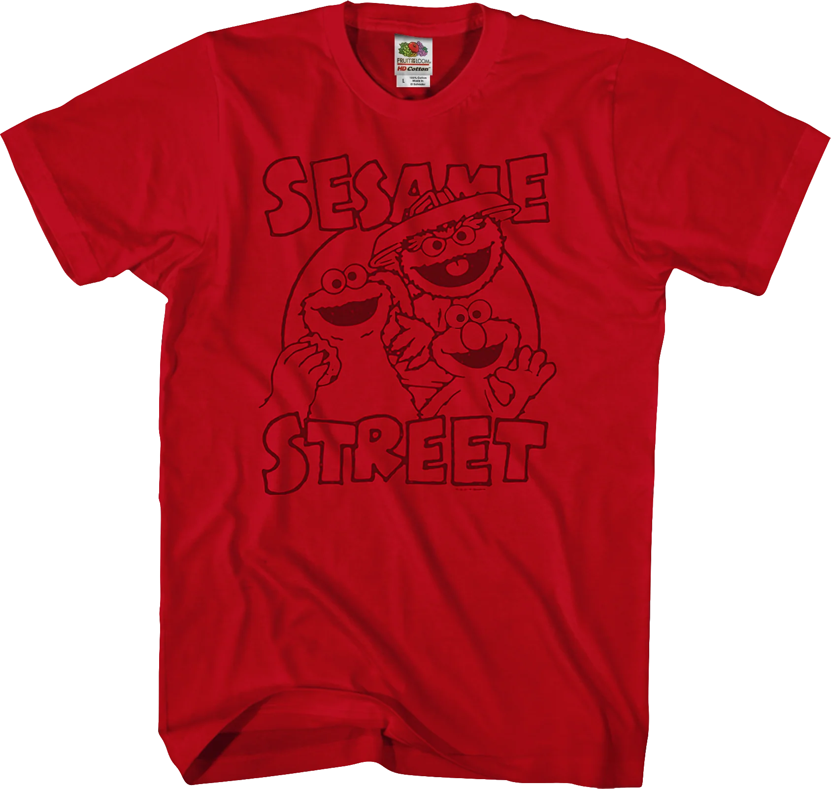 Cookie Monster Oscar The Grouch Elmo Sesame Street T-Shirt