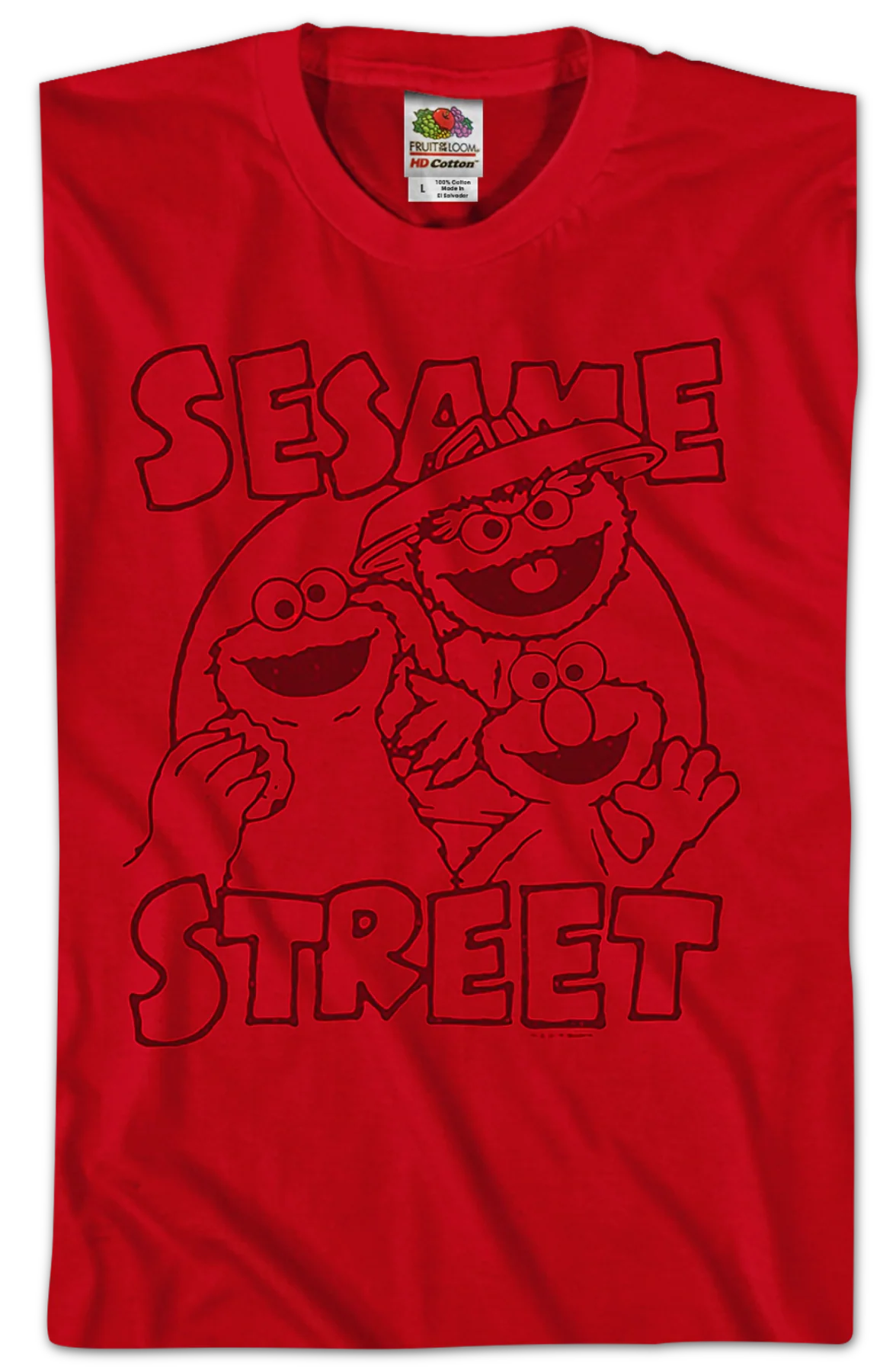 Cookie Monster Oscar The Grouch Elmo Sesame Street T-Shirt - Image 2