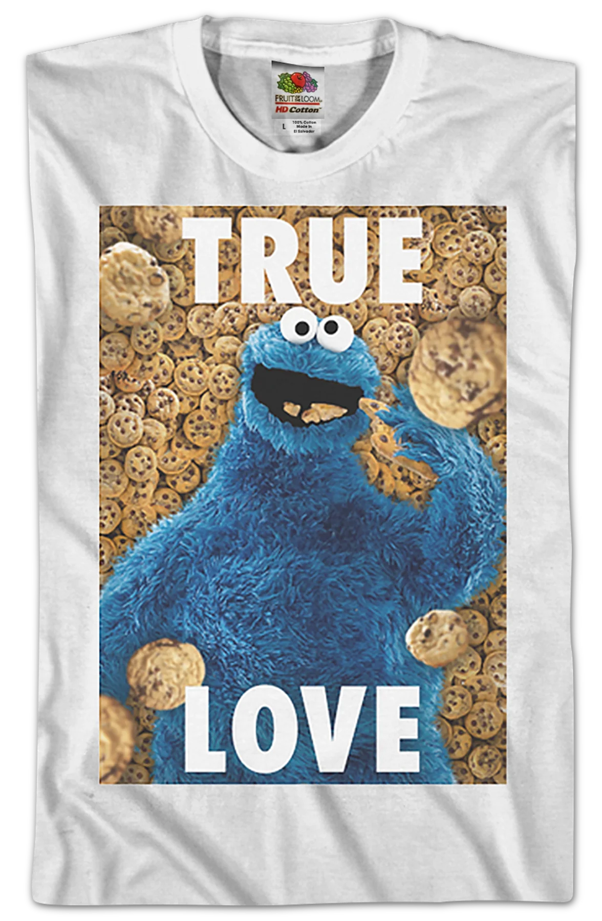Cookie Monster True Love Sesame Street T-Shirt - Image 2
