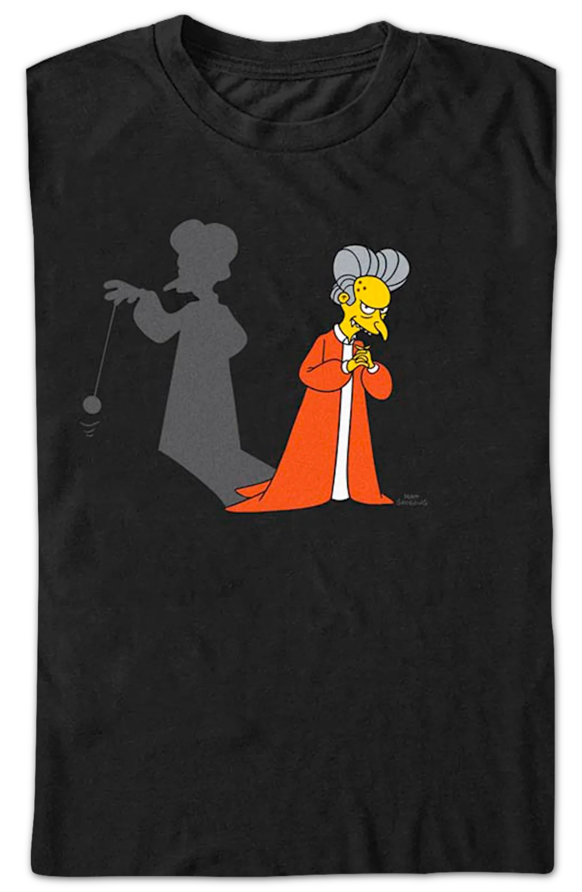 Count Burns Shadow The Simpsons T-Shirt - Image 2