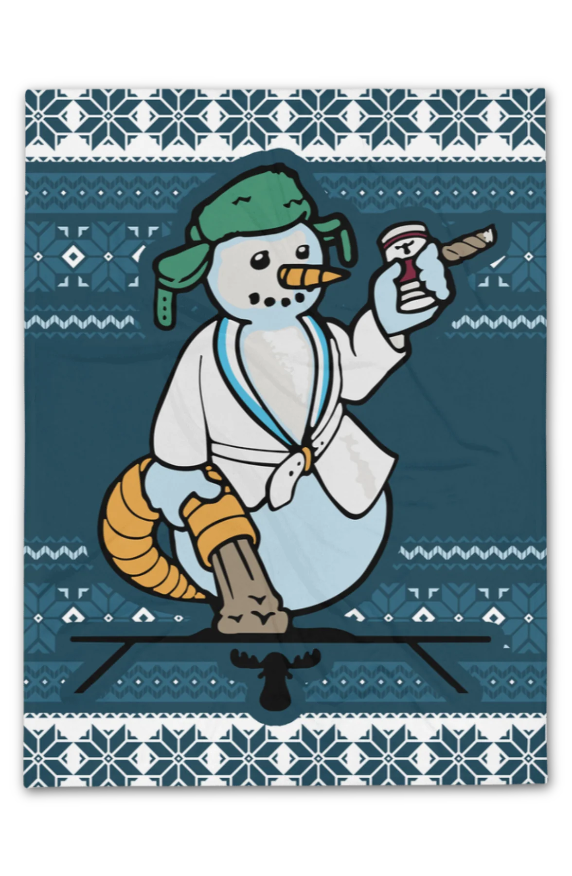 Cousin Eddie Snowman Christmas Vacation Blanket - 50x60 - Image 2